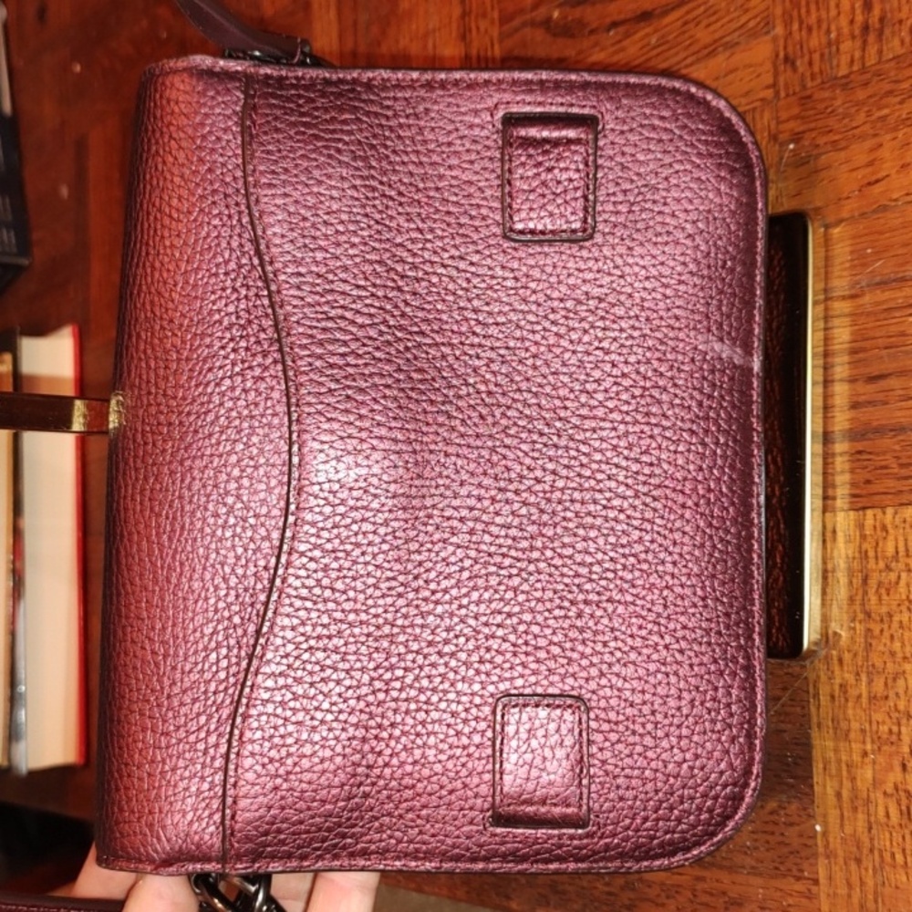Coach Mini Swagger 2015 35995 Metallic Berry Leather Crossbody $350 Retail EUC - Picture 4 of 16